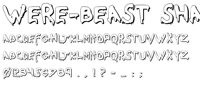 Were-Beast Shadow font